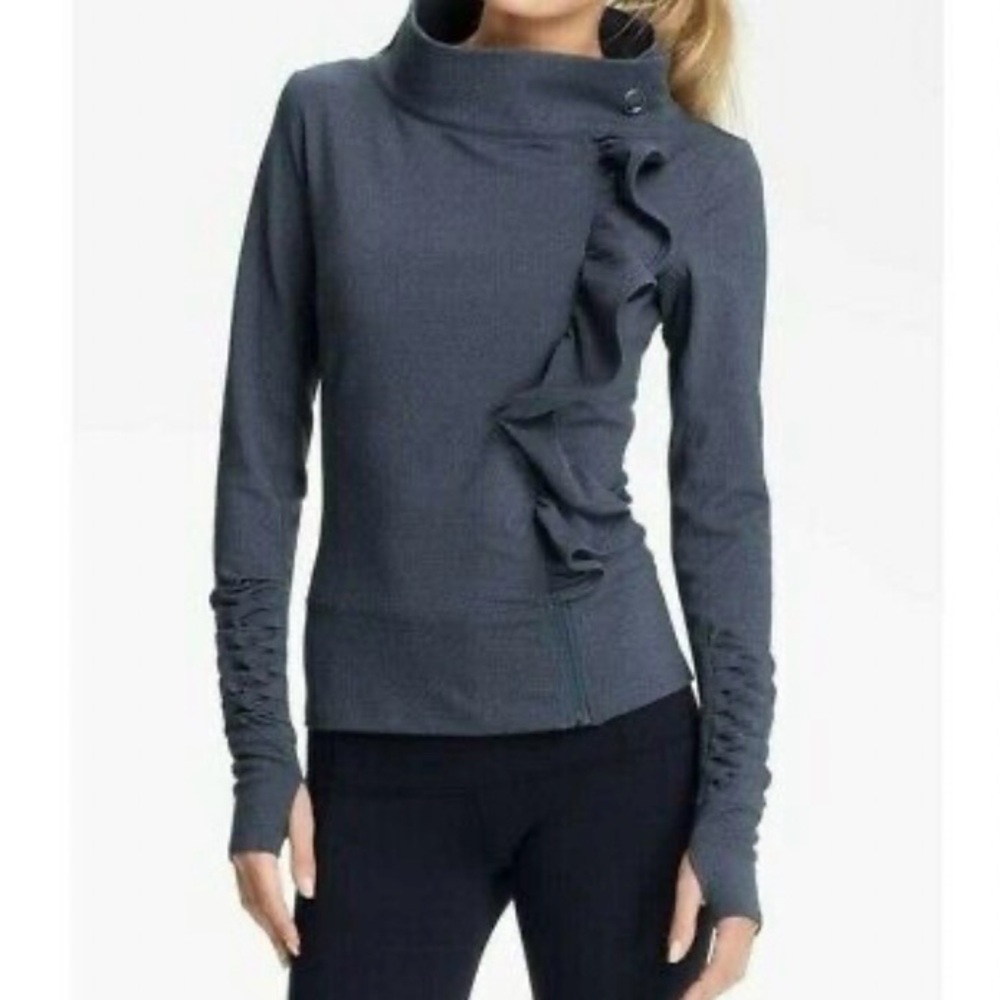 Gray Yoga Zip Sweater